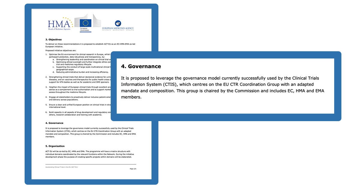 Description of CTIS in ACT EU documentation