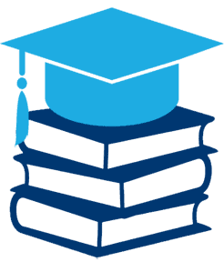 Book Stack Graduation Cap