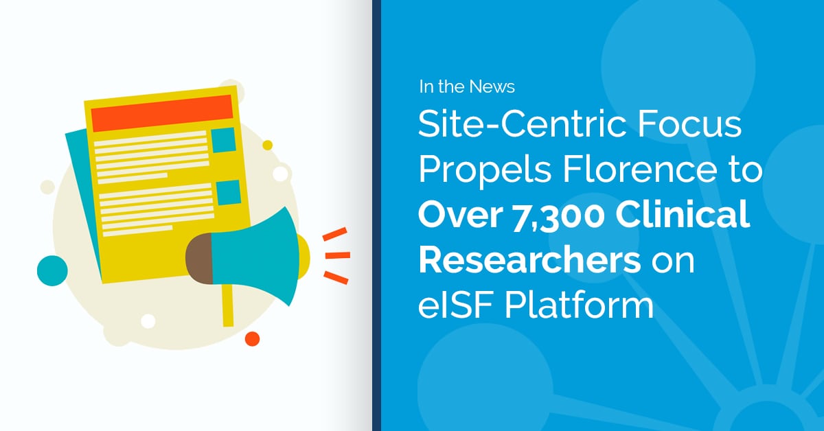 Florence Crosses 7500 Clinical Researchers on eISF Platform Header