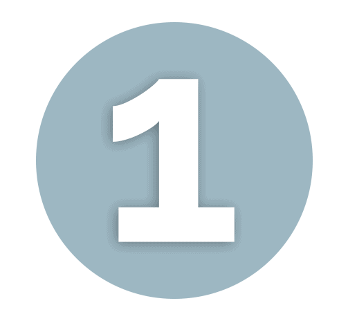 Number 1 Grey Blue Icon
