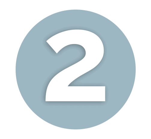 Number 2 Grey Blue Icon