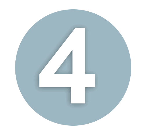 Number 4 Grey Blue Icon