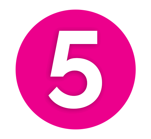 Number 5 Pink