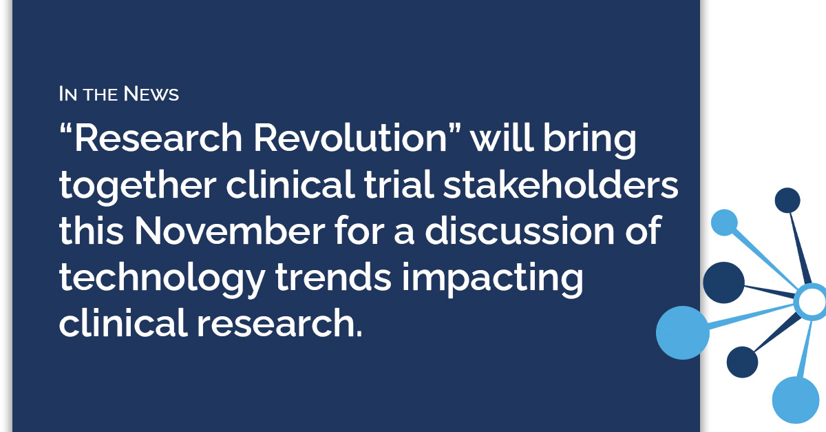 “Research Revolution” will bring together clinical trial stakeholders